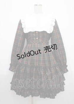 画像1: Amavel / Dolly Holidayチェックティアードワンピース（ミドル丈）  グリーン Y-25-03-17-073-CA-OP-SZ-ZT303