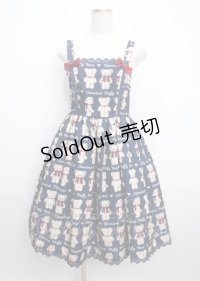 axes femme kawaii / フラッフィベアジャンスカ M 紺 Y-25-03-17-078-AX-OP-SZ-ZY