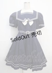 metamorphose / セーラーサーキュラーワンピース  紺 Y-25-03-17-096-ME-OP-SZ-ZY