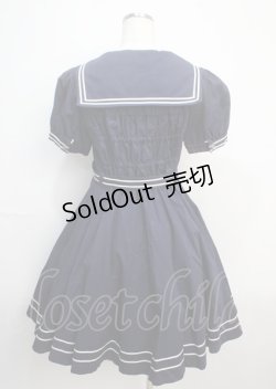 画像2: metamorphose / セーラーサーキュラーワンピース  紺 Y-25-03-17-096-ME-OP-SZ-ZY
