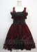 画像1: ATELIER PIERROT / Mystique Velour Jumper Skirt  ブラック×ワイン Y-25-03-17-100-EL-OP-SZ-ZY (1)