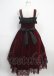 画像2: ATELIER PIERROT / Mystique Velour Jumper Skirt  ブラック×ワイン Y-25-03-17-100-EL-OP-SZ-ZY (2)