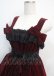 画像3: ATELIER PIERROT / Mystique Velour Jumper Skirt  ブラック×ワイン Y-25-03-17-100-EL-OP-SZ-ZY (3)