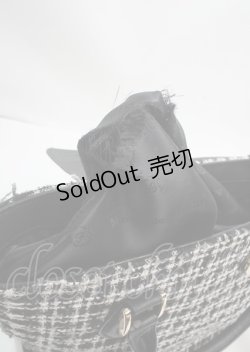 画像5: Maison de FLEUR / ツイードチェックショルダーバック  黒 Y-25-03-17-015-LO-BG-SZ-ZT274