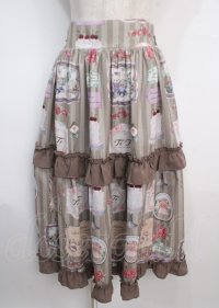 axes femme kawaii / ティティ×ベアファミリースカート M 茶 Y-25-03-17-110-AX-SK-SZ-OS