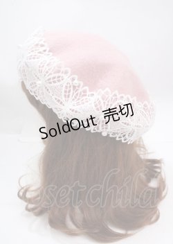 画像2: m petit by misako / TT*AMレースBベレー  中桃 Y-25-03-17-022-LO-AC-SZ-ZY