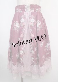 axes femme / ブーケパネル柄ミドルスカート F パープル Y-25-03-20-051-AX-SK-SZ-ZT196
