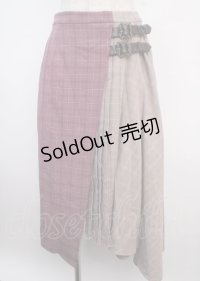 axes femme / チェック×チェックスカート M ピンク Y-25-03-20-052-AX-SK-SZ-ZI