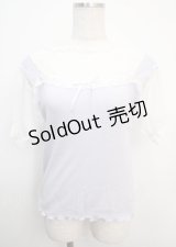 axes femme / ドットチュール半袖プルオーバー  紫 Y-25-03-20-006-AX-TO-AS-ZY