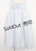 axes femme POETIQUE / コードデザインフレアスカート M サックス Y-25-03-20-056-AX-SK-SZ-ZI