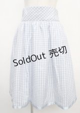 axes femme POETIQUE / コードデザインフレアスカート M サックス Y-25-03-20-056-AX-SK-SZ-ZI