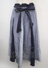 画像1: 【SALE】axes femme / 切替ロングフレアスカート F 紺 Y-25-03-20-059-AX-SK-SZ-ZT216 (1)