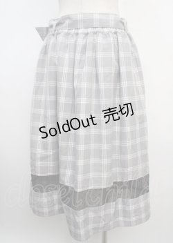画像2: axes femme POETIQUE / スリットデザインチェックスカート M 黒 Y-25-03-20-062-AX-SK-SZ-ZI