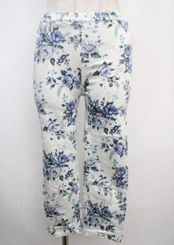 画像1: axes femme / 裾プチバラ使いレギンス M 青 Y-25-03-20-066-AX-PA-SZ-ZT174