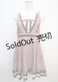 axes femme / ストライプ柄ジャンドレ M ワイン Y-25-03-20-067-AX-SK-SZ-ZI