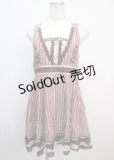 axes femme / ストライプ柄ジャンドレ M ワイン Y-25-03-20-067-AX-SK-SZ-ZI