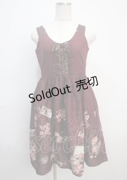 画像1: axes femme / 地図柄ワンピース  ワイン Y-25-03-20-068-AX-OP-SZ-ZY