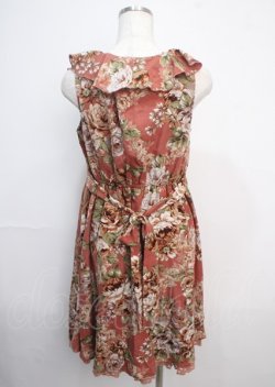 画像2: axes femme / 大花柄スリット入りワンピース M オレンジ Y-25-03-20-070-AX-OP-SZ-ZI