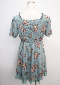 画像2: axes femme / 薔薇柄ワンピース M Bグリーン Y-25-03-20-079-AX-OP-SZ-ZI