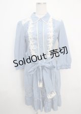 axes femme / シャツワンピース  サックス Y-25-03-20-084-AX-OP-AS-ZI