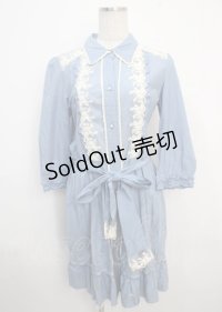 axes femme / シャツワンピース  サックス Y-25-03-20-084-AX-OP-AS-ZI