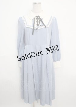 画像1: axes femme / ヨークレースアップロングワンピース  サックス Y-25-03-20-085-AX-OP-AS-ZI