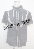 axes femme / スパンボイルパフ袖ブラウス M コン Y-25-03-20-009-AX-BL-SZ-ZI