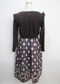 画像2: axes femme / ドッキングワンピース M 紺 Y-25-03-20-086-AX-OP-SZ-ZI