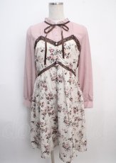 画像1: 【SALE】axes femme / ビスチェ切替バラ柄ワンピース M 生成り Y-25-03-20-089-AX-OP-SZ-ZT505 (1)
