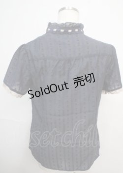 画像2: axes femme / スパンボイルパフ袖ブラウス M コン Y-25-03-20-009-AX-BL-SZ-ZI
