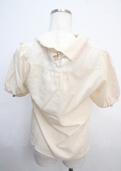 画像2: axes femme POETIQUE / モチーフレースフリルブラウス M ベージュ Y-25-03-20-106-AX-BL-SZ-ZI