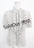 axes femme / 壁紙柄ブラウス M キナリ Y-25-03-20-108-AX-BL-SZ-ZI
