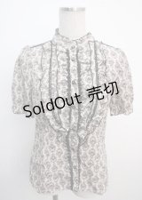 axes femme / 壁紙柄ブラウス M キナリ Y-25-03-20-108-AX-BL-SZ-ZI