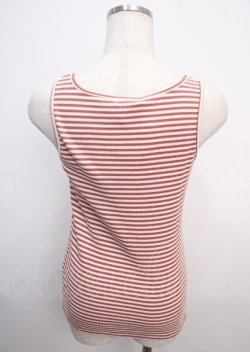 画像2: axes femme / ホルター付ボーダーリブタンク M アカ Y-25-03-20-112-AX-TO-SZ-ZI