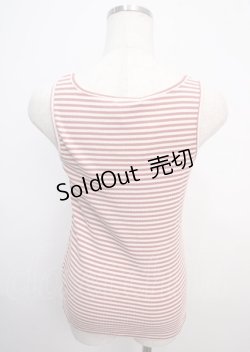 画像2: axes femme / ホルター付ボーダーリブタンク M アカ Y-25-03-20-112-AX-TO-SZ-ZI