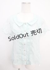 axes femme / Backリボンブラウス  ミント Y-25-03-20-014-AX-BL-AS-ZY