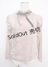 axes femme / マトン袖レースタートルプルオーバー  アワピンク Y-25-03-20-002-AX-TO-SZ-ZY
