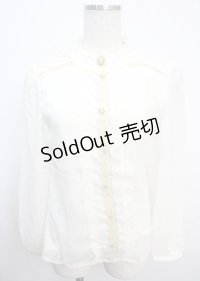 axes femme / 異素材使いブラウス風プルオーバー  キナリ Y-25-03-20-019-AX-TO-SZ-ZI
