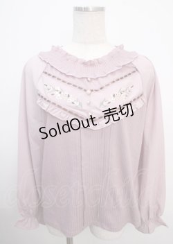 画像1: axes femme / フラワー刺繍プルオーバー  ピンク Y-25-03-20-030-AX-TO-SZ-ZI