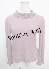 axes femme / フリルカットプルオーバー M パープル Y-25-03-20-031-AX-TO-SZ-ZI