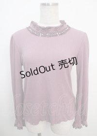 axes femme / フリルカットプルオーバー M パープル Y-25-03-20-031-AX-TO-SZ-ZI