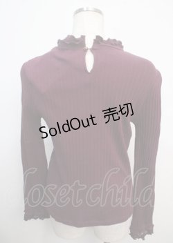 画像2: axes femme / ネックレスデザインリブプルオーバー M パープル Y-25-03-20-032-AX-TO-SZ-ZI