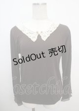 axes femme / 襟付き巻きバラプルオーバー  茶 Y-25-03-20-035-AX-TO-SZ-ZI
