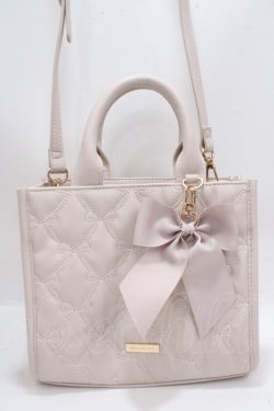 画像1: Maison de FLEUR / あこがれのリボンキルティング2wayトートバッグ F ピンク Y-25-03-21-045-LO-BG-SZ-ZY