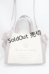 Maison de FLEUR / キャンバススクエアトートバッグ F ピンク Y-25-03-21-046-LO-BG-SZ-ZY