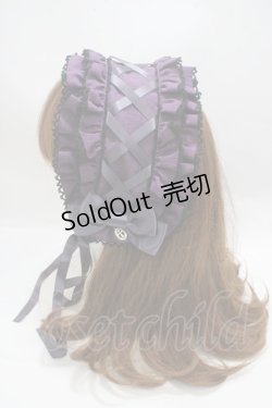 画像2: metamorphose / レースアップフリルヘッドドレス  紫 Y-25-03-21-049-ME-AC-SZ-ZY