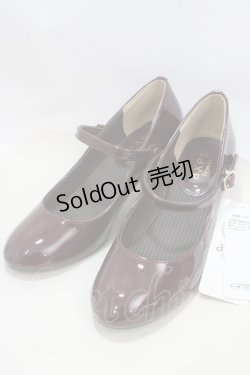 画像1: axes femme / エナメル＆ベロアパンプス M ワイン Y-25-03-21-054-AX-SH-SZ-ZY
