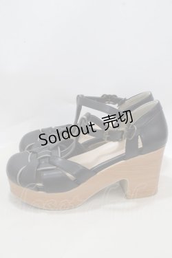 画像2: axes femme / コサージュ付きグルカサンダル L 黒 Y-25-03-21-056-AX-SH-SZ-ZY