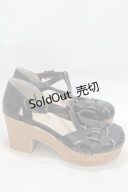 画像4: axes femme / コサージュ付きグルカサンダル L 黒 Y-25-03-21-056-AX-SH-SZ-ZY