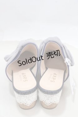 画像3: axes femme / BIGリボンスエードミュール M 紺 Y-25-03-21-057-AX-SH-SZ-ZY